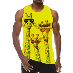 Haute qualité 3D imprimé débardeur personnalisé Premium élégant respirant hommes débardeur 100% coton été Gym maillots - Product Image 6