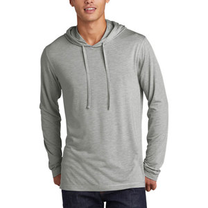 Camisetas casuales grises Sudadera con capucha OEM Jersey de algodón ligero Camisetas con capucha de manga completa - Product Image 1