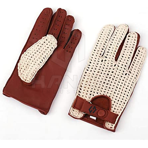 Gants de conduite à doigts complets en maille anti-transpiration en cuir respirant conçus pour l'écran tactile par temps chaud en plein air - Product Image 1