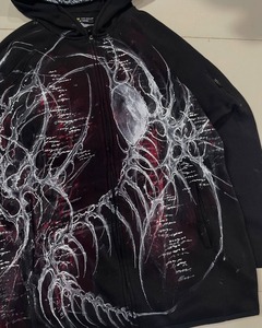 Haute qualité hommes hiver 100% coton personnalisable fermeture éclair lavé en détresse imprimé Logo sweats à capuche hommes sweat à capuche zippé pour marque - Product Image 3