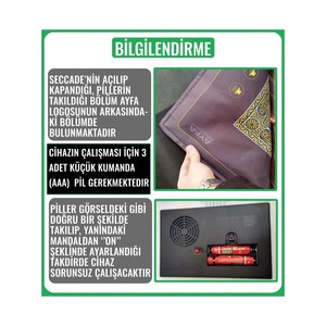 Alfombra de Oración Musulmana 508P MY PRAYER MAT, Estilo Kilim, para Niños, 7 Opciones de Idioma, Lavable, de Poliéster y Goma, para Viajes - Product Image 3