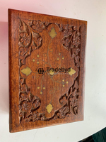 Boîte à bijoux en bois massif sculpté décorative de haute qualité Tradebyd, faite à la main, artistique, pour un cadeau de luxe, décoration de la maison