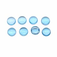 Natürlicher Blauer Topas Cabochon Edelstein 2mm 2,5mm Quarzkristall Glatt Poliert Flache Rückseite 1mm Loch DIY Schmuckzubehör