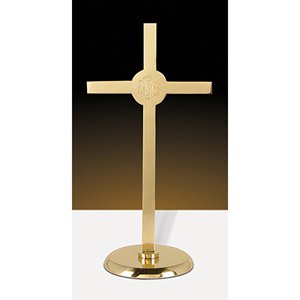 Decoración religiosa Altar de adoración en el hogar Cruz de latón Decoración de mesa religiosa cristiana para sala de oración Iglesia o exhibición de espacio sagrado - Product Image 4