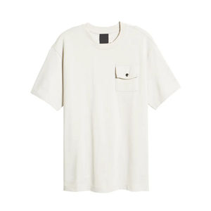 เสื้อยืดฮิปฮอปวินเทจคุณภาพสูง ผ้าฝ้าย 100% ทอแบบเรียบ ทรงโอเวอร์ไซส์สำหรับผู้ชาย แห้งเร็ว ระบายอากาศได้ดี ต้านเชื้อแบคทีเรีย - Product Image 5