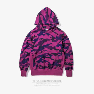 Sudaderas con capucha de camuflaje de lana de poliéster/algodón para hombres y mujeres Bolsillo de invierno Ropa deportiva personalizable de alta calidad - Product Image 5