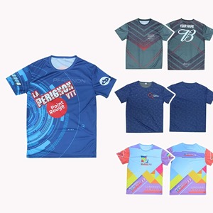 เสื้อยืดผู้ใหญ่แบบยูนิเซ็กซ์ น้ำหนักเบา ระบายอากาศได้ดี แห้งเร็ว ยืดได้สี่ทิศทาง ทนทาน ผลิตจากผ้าสแปนเด็กซ์/โพลีเอสเตอร์ พิมพ์ลายแบบสปอร์ต - Product Image 4