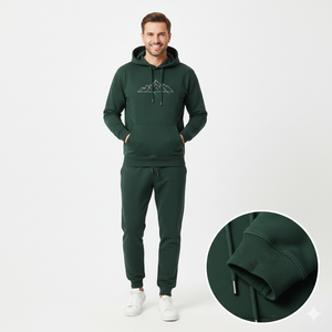 Ensemble de jogging deux pièces tendance, survêtement en coton lourd et doux, couture durable, design élégant, idéal pour un usage quotidien - Product Image 6