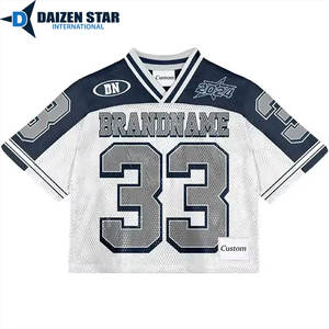 Maillot de football en mesh unisexe personnalisé avec nom d'équipe, imprimé par sublimation, 100% polyester respirant, séchage rapide, antibactérien, anti-UV, DSI - Product Image 6