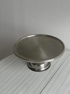 Base para Pastel de Acero Inoxidable Simple con Acabado Plateado, Exhibición de Postres para el Hogar, Uso en Cocina, Catering y Clases de Repostería - Product Image 2