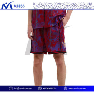 Pantalones cortos de gimnasio sueltos informales para hombre con material transpirable de secado rápido y cordón para trotar y entrenar - Product Image 3