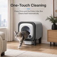 Caja de Arena Automática para Gatos, Autolimpiable con un Solo Toque, Control Remoto por Aplicación Inteligente, Eliminación de Olores, Antibacteriana, ABS OEM, Gran Capacidad