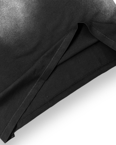 Camiseta Oversize Negra de Algodón Casual con Cuello Redondo y Manga Corta, Teñido Liso, Ajuste Regular, Largo Estándar, Color Sólido, Lavado Ácido - Product Image 4