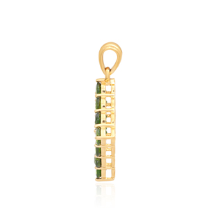 Wholesale Ishime Jewels CD007 Fashion 925 Sterling <b>Silver</b> Gold Plated Religious Chrome Diopside Claw Setting <b>Charm</b> Pendant Party - Product Image 2