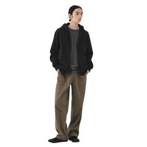 Sweat à capuche zippé brodé avec logo personnalisé 100% coton pour l'hiver pour hommes avec cordon de serrage Sweat à capuche zippé avec logo personnalisé - Product Image 3