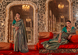 ผ้าไหมส่าหรีผสมทางวัฒนธรรมสำหรับผู้ที่ชื่นชอบทั้งประเพณีและนวัตกรรมในการแต่งกายของพวกเขา - Product Image 3