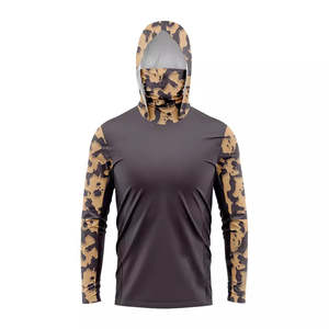 Diseño de camuflaje OEM estilo personalizado ropa deportiva transpirable ropa de pesca camisas con capucha poliéster Spandex UPF50 + protección solar - Product Image 4
