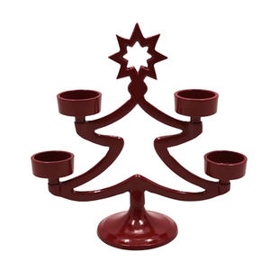 Vente en gros de bougeoirs de l'avent en métal, couleur argent et nickel, bougeoirs pour mariage et décoration intérieure - Product Image 5