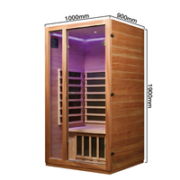Sauna Eléctrica de Infrarrojos de Bajo EMF, Diseño Moderno, Madera de Hemlock, para Dormitorio, Sala de Estar, Gabinete de Bienestar, Directo de Fábrica, para Apartamento