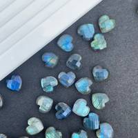 Perles de Pierre de Lune Arc-en-ciel Naturelle de Haute Qualité 100% avec Effet Feu Bleu, Formes Mixtes, Polies, 10mm, Sculptées à la Main, Facettées, en Vrac