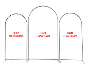 7.2FT 6.6FT 6FT Gold Portable Wedding Arch <b>Stand</b> Iron Frame Arched <b>Backdrop</b> <b>Stand</b> Birthday Party Ramadan Graduation Decoration - Product Image 4