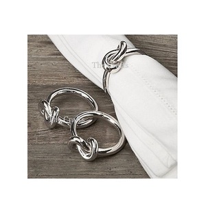 Anillo para Servilletas de Acero Inoxidable Color Plata con Anillo para Servilletas de la Mejor Calidad para Uso en el Hogar, Hoteles y Bodas - Product Image 2