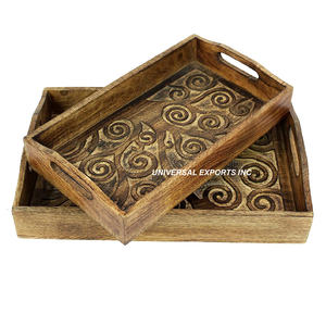 Qualité supérieure fait à la main classique élégant nouveau plateau à chocolat en métal durable décoratif vente chaude plateau à chocolat en bois - Product Image 3