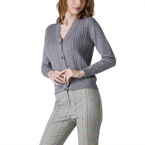 Bahar için Vintage örme ince kısa bayanlar tek göğüslü düğme hırka - Product Image 5
