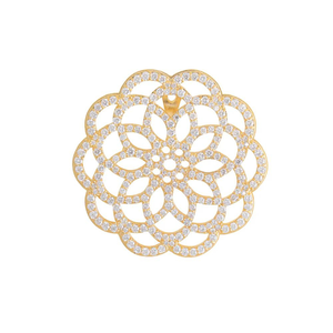 Charme de fleur en diamant naturel VVS en argent sterling 925 personnalisé bijoux de mode pour mariage et anniversaire pendentif fin - Product Image 5