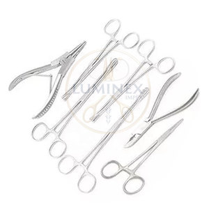 Juego de herramientas para perforación corporal Kit de herramientas de perforación de acero inoxidable profesional Pinzas para perforación dérmica con bolsa - Product Image 3
