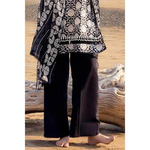 B-52013 Ensemble 3 pièces non cousu en mousseline imprimée, respirant, grande taille, idéal pour les fêtes et événements, avec fermeture éclair en dentelle, XS - Product Image 1