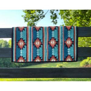 Western Show Horse Saddle Blanket Diseño de Nueva Zelanda Manta de sillín de lana hecha a mano Top Wool Saddle Pad Size - Product Image 1