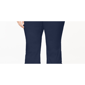 Pantaloni capri da donna taglie forti della collezione JM, taglia 3X, blu con decorazione a bottoni - Product Image 2