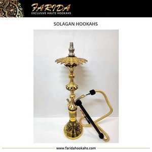 Solid Brass Farida Luxury Model Mini Solagan Hookahs Luxury Egyptian Design Unique Lacquer Technique Exclusive Range Premium - Product Image 2