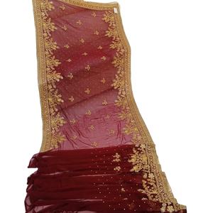 2023 Venta caliente indio pakistaní último gasa Sari Zari tejido con secuencia trabajo fiesta desgaste Salwar Kameez - Product Image 1