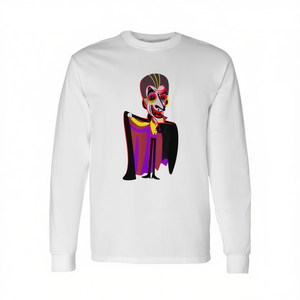 Camiseta de manga larga AMDETOX con diseño gráfico de vampiro para uso informal - Product Image 2