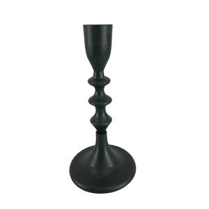 Bougeoir en fer aluminium décoratif antique bougeoir de couleur noir mat pour Noël décoratif fait à la main - Product Image 1