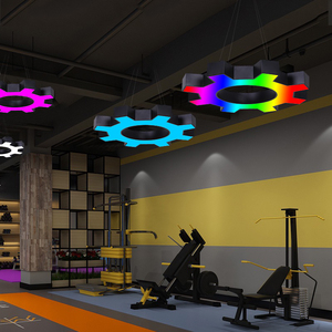 RGB <span class=keywords><strong>LED</strong></span> Trần Đèn IR điều khiển từ xa 7 màu có thể thay đổi <span class=keywords><strong>LED</strong></span> bóng đèn bánh hình RGBW Mặt dây chuyền Đèn chùm có nghĩa là cũng điện - Product Image 5