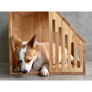Casa para Mascotas Moderna con Diseño Animal en Madera de Caucho NTC001, Jaula de Madera de Abeto Sólido para Perros, Casa para Hámster para Usar en la Sala de Estar - Product Image 4