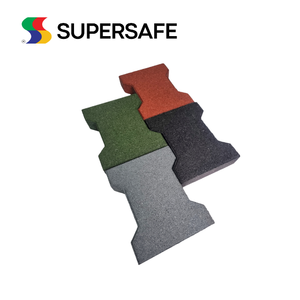 Wholesale Supersafe Rubber Paver Flooring Tile 15-50mm Thickness Anti-Slip Indoor Outdoor Easy Maintenance Colourful Appearance - Product Image 2