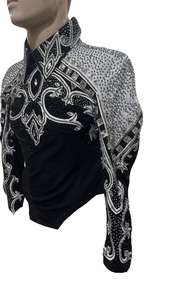 เสื้อแจ็กเก็ตกันหนาวปักลายดอกไม้หนาเสื้อขี่ม้าสไตล์วินเทจแบบตะวันตกคอตั้งมีซิปปิด - Product Image 2