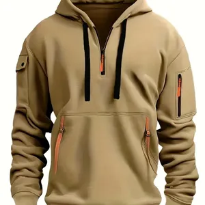 Sudadera con capucha unisex tejido polar de gran tamaño en relieve pantalla personalizada otoño Sudadera con capucha logotipo propio sudaderas con capucha en blanco hombres fabricante de Pakistán - Product Image 1