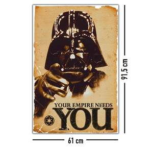 Star Wars <b>Poster</b> Darth Vader Your Empire Needs You Offset and Digital Printing Techniques Plastic Material Banner or Flag - Product Image 4