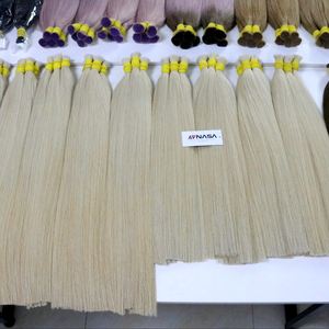 Precio al por mayor Extensiones de cabello a granel Cabello humano Double Drown 100 gramos Colores claros 26 pulgadas - Product Image 1