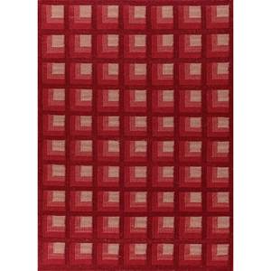 Alfombras de Lana Rojas y Naranjas con Diseño de Damas, Rectangulares de Gran Tamaño 9x12, Patrón Geométrico Clásico para Entrada del Hogar, Regalo - Modelo ADWL-13024 - Product Image 1