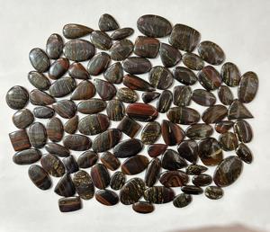 AAA Grade 100% Fer Naturel Oeil de Tigre Pierres Précieuses Cabochon Mix Forme Personnalisé Pierres Lâches pour la Fabrication de Bijoux-Trimurti Gemmes Troisième - Product Image 1