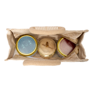 Sacs cadeaux en jute et coton écologiques réutilisables 10x8 avec poignée ronde, personnalisables, pour paniers-cadeaux, emballage cadeau de festival, logo personnalisé - Product Image 3