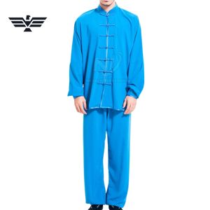 ชุดกังฟูจีนสำหรับผู้ชายเสื้อและกางเกงชุดไทชิศิลปะการต่อสู้100% ผ้าฝ้ายออกแบบโลโก้ได้ตามต้องการน้ำหนักเบาและระบายอากาศได้ดี - Product Image 1