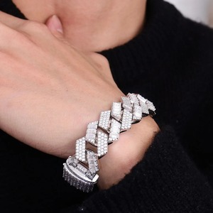 Chaîne et bracelet en argent sterling de haute couture de style cubain, bijoux élégants et chics pour hommes et femmes, à porter tous les jours, cadeaux - Product Image 5