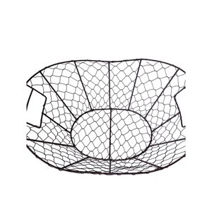 Superior Quality Galvanized Steel <b>Wire</b> Eco-Friendly Multifunction Modern Harvest Gathering <b>Storage</b> <b>Basket</b> Wood Handle Powder - Product Image 3